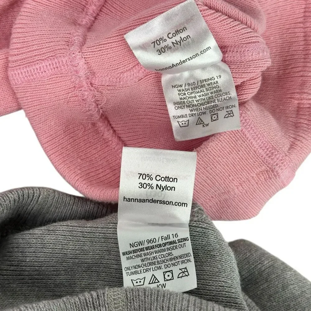 Hanna Andersson 130 / 8 Tights Gray & Pink